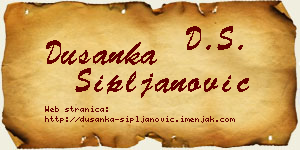 Dušanka Sipljanović vizit kartica